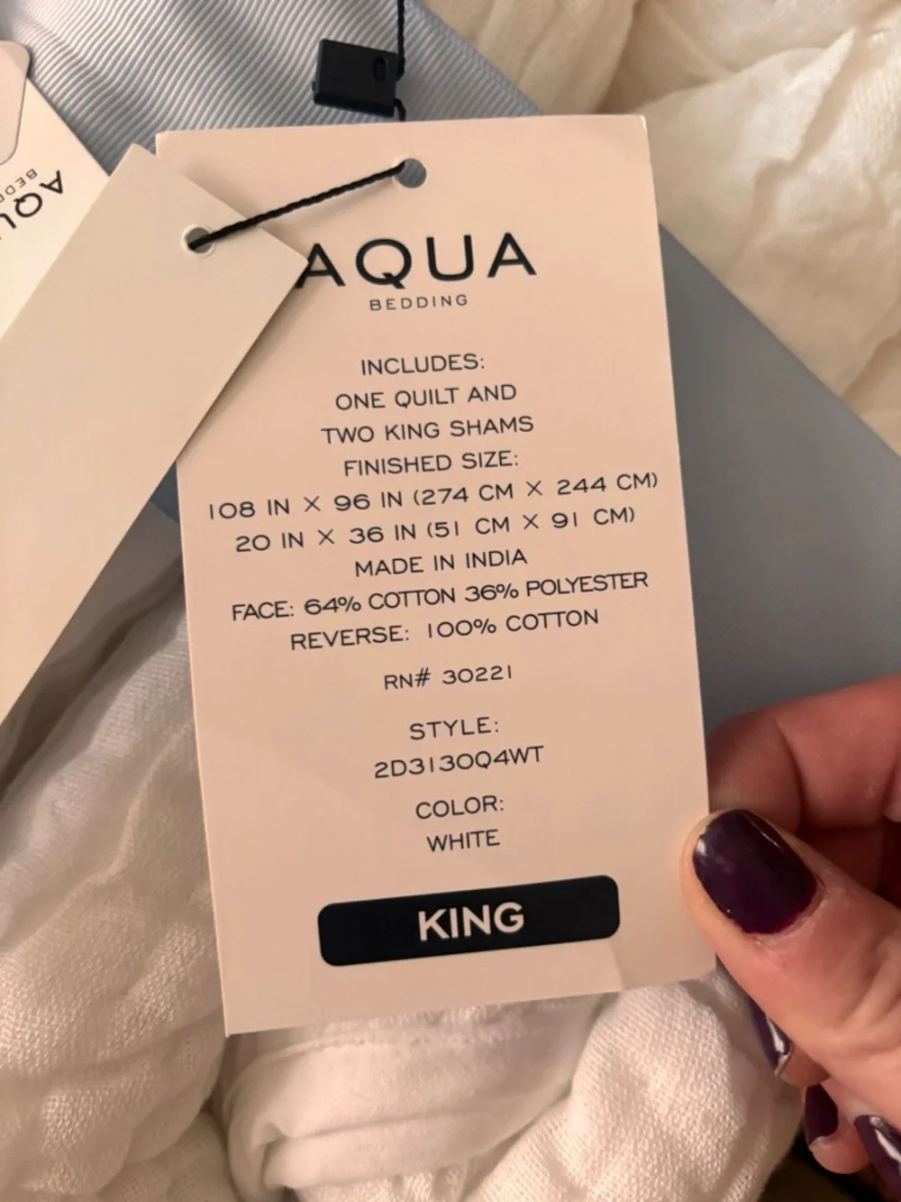 New Aqua from Bloomingdale’s King size  Quilt Set/Comforter $375